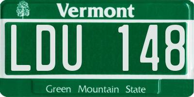 VT license plate LDU148