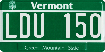 VT license plate LDU150