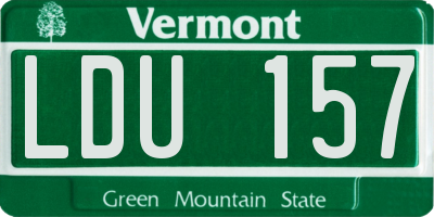 VT license plate LDU157