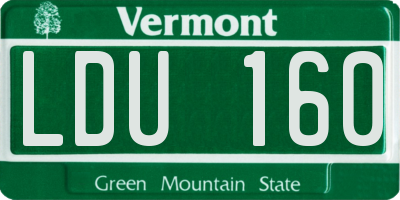 VT license plate LDU160
