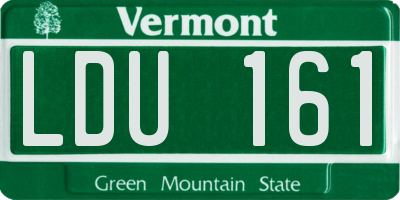 VT license plate LDU161