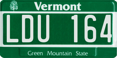 VT license plate LDU164