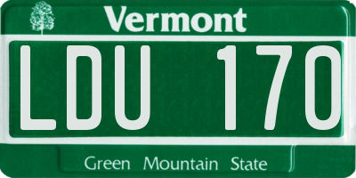 VT license plate LDU170