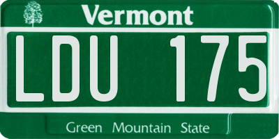 VT license plate LDU175