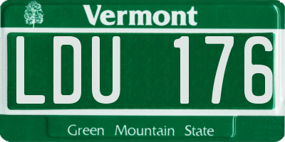 VT license plate LDU176
