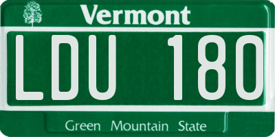 VT license plate LDU180