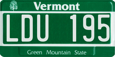 VT license plate LDU195