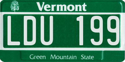 VT license plate LDU199