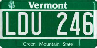 VT license plate LDU246