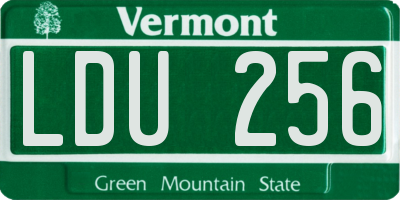 VT license plate LDU256