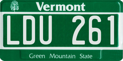 VT license plate LDU261