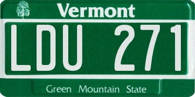 VT license plate LDU271