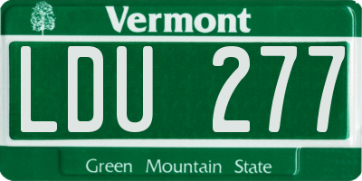 VT license plate LDU277
