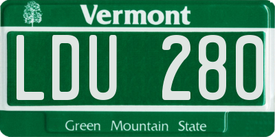 VT license plate LDU280