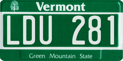 VT license plate LDU281