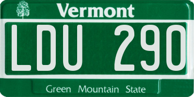 VT license plate LDU290
