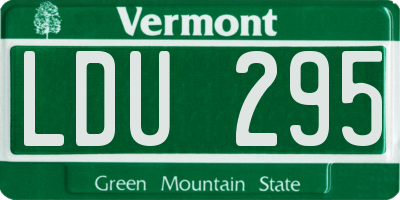 VT license plate LDU295