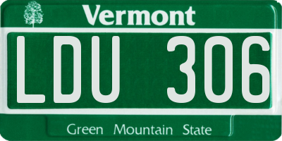VT license plate LDU306