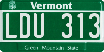 VT license plate LDU313