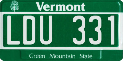 VT license plate LDU331