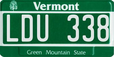 VT license plate LDU338