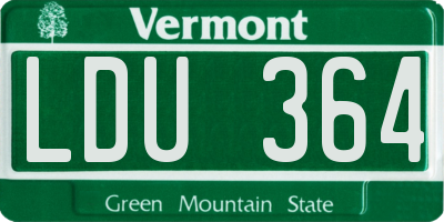 VT license plate LDU364