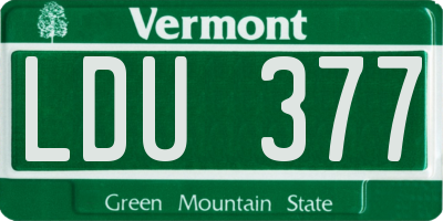 VT license plate LDU377