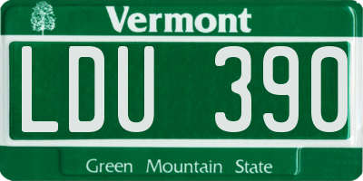 VT license plate LDU390