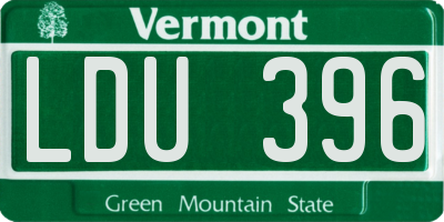 VT license plate LDU396