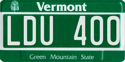 VT license plate LDU400