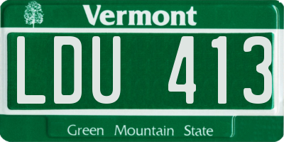 VT license plate LDU413