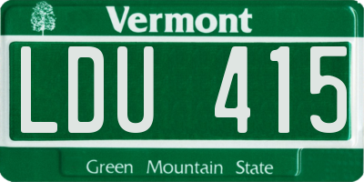 VT license plate LDU415
