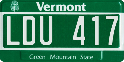 VT license plate LDU417
