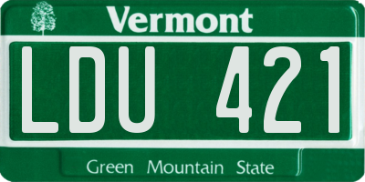 VT license plate LDU421