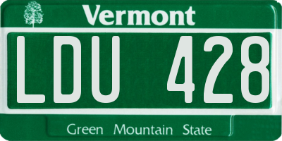 VT license plate LDU428