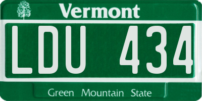 VT license plate LDU434