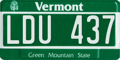 VT license plate LDU437