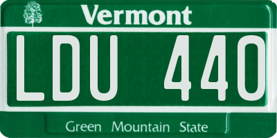 VT license plate LDU440