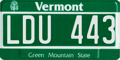 VT license plate LDU443