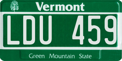 VT license plate LDU459