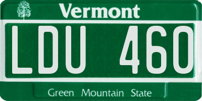 VT license plate LDU460