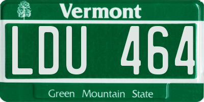 VT license plate LDU464