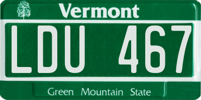 VT license plate LDU467