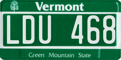VT license plate LDU468