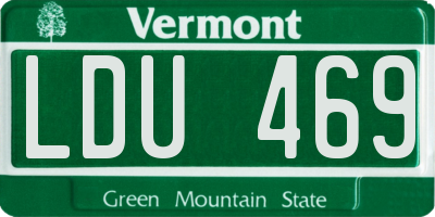 VT license plate LDU469