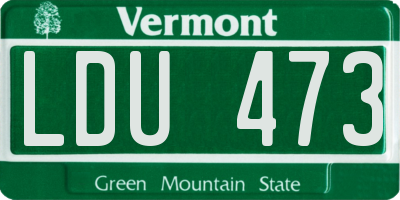 VT license plate LDU473