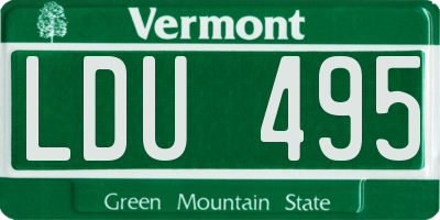 VT license plate LDU495