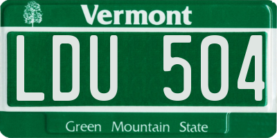 VT license plate LDU504
