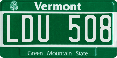 VT license plate LDU508
