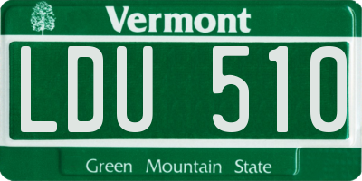 VT license plate LDU510